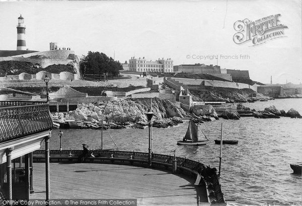 Photo of Plymouth, Smeaton's Tower From The Citadel 1892