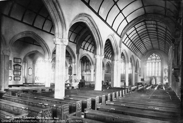 Photo of Plymouth, St Andrew's Church Interior 1889