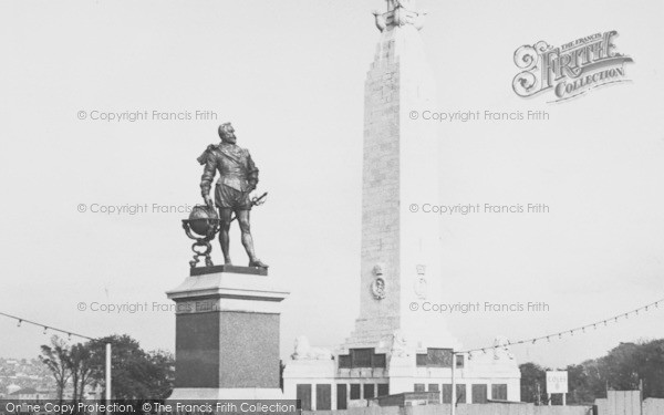 Photo of Plymouth, St Francis Drake And Naval Memorial c.1955