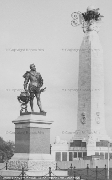 Photo of Plymouth, St Francis Drake And Naval Memorials c.1955