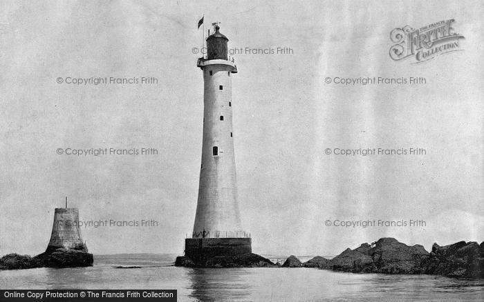 Photo of Plymouth, The Eddystone Lighthouse, Showing Rocks c.1895