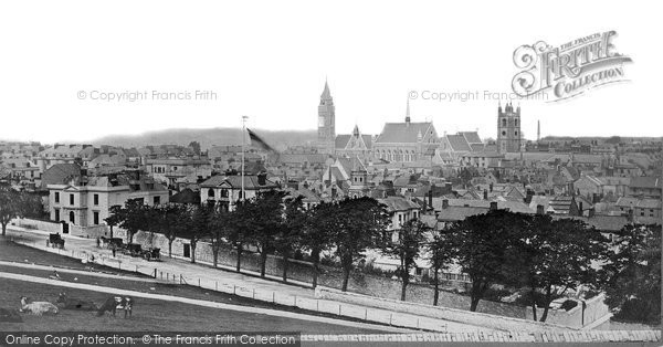 Photo of Plymouth, The Guildhall From The Citadel c.1870