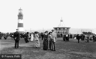 Plymouth, the Hoe and Smeaton's Tower 1913