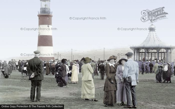 Plymouth, The Hoe And Smeaton's Tower 1913