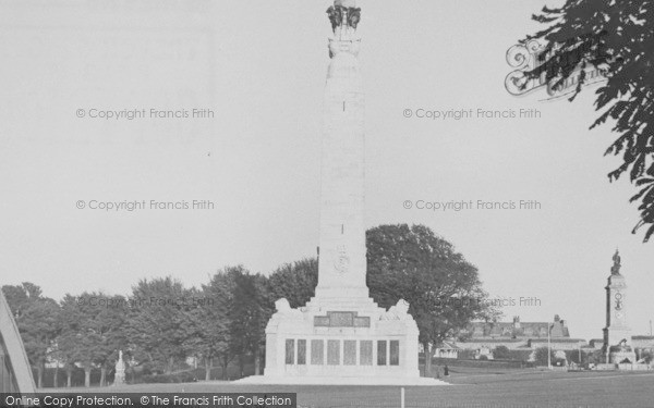 Photo of Plymouth, The Naval Memorial c.1955