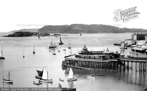 Photo of Plymouth, The Pier And Mount Edgcumbe 1889