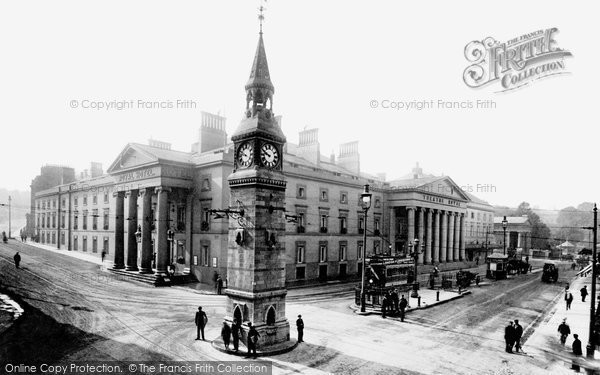 Photo of Plymouth, Theatre Royal And Derry's Clock 1907