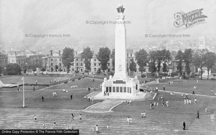 Photo of Plymouth, War Memorial From Lighthouse c.1950