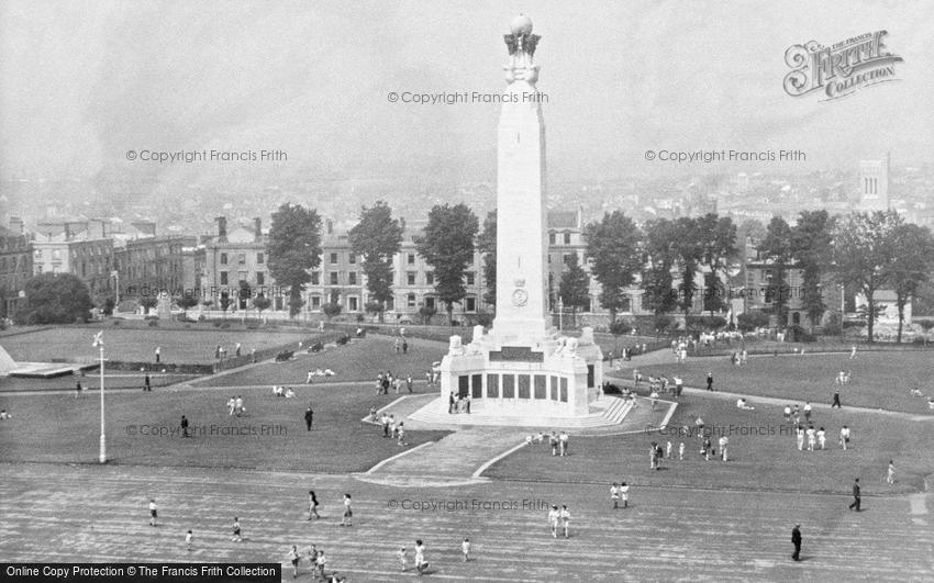 Plymouth, War Memorial from Lighthouse c1950