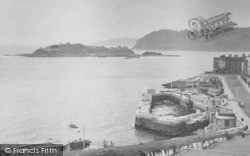 West Hoe Pier And Drake's Island c.1950, Plymouth