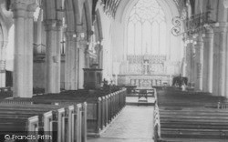St Mary's Church Interior c.1950, Plympton