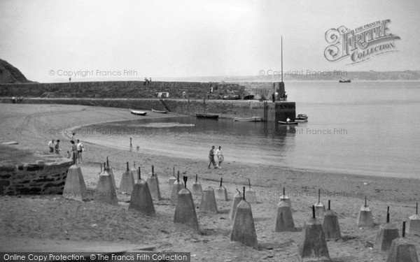 Photo of Polkerris, Beach And Pier c.1950