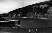 Beach And Pier c.1960, Polkerris