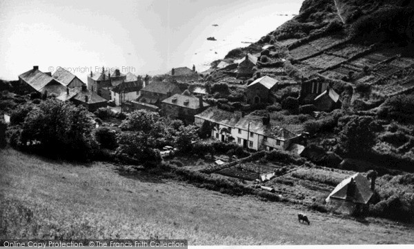 Photo of Polkerris, Village From The Cliffs c.1950
