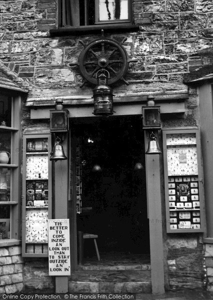 Photo of Polperro, A Curio Shop c.1955
