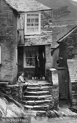A Girl By The Old Smugglers Cottage 1924, Polperro