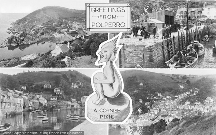 Photo of Polperro, Composite c.1955
