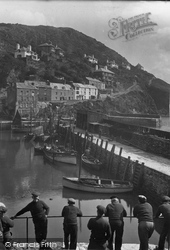 Fishermen At The Quay 1924, Polperro