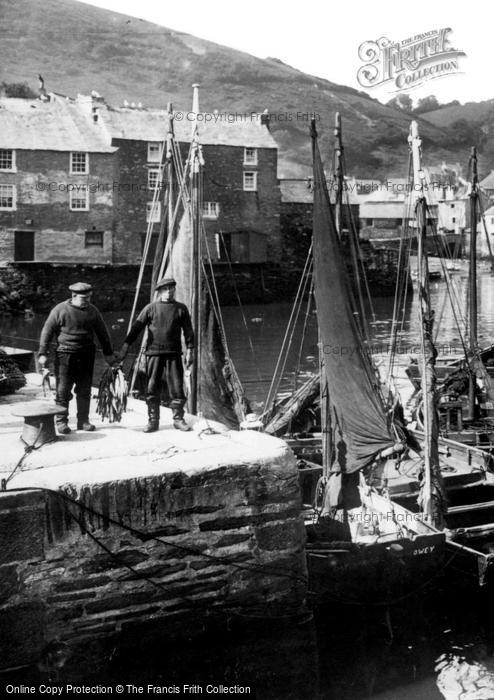 Photo of Polperro, Fishermen On The Quayside 1924