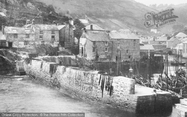 Photo of Polperro, Fishing Nets On Pier 1901