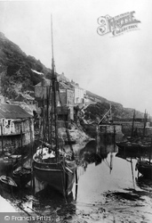 Fishng Boats In The Harbour 1908, Polperro