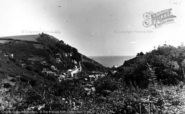 Photo of Polperro, From Raphael, Hill c.1955