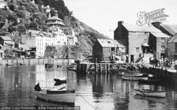 Photo of Polperro, Harbour c.1955