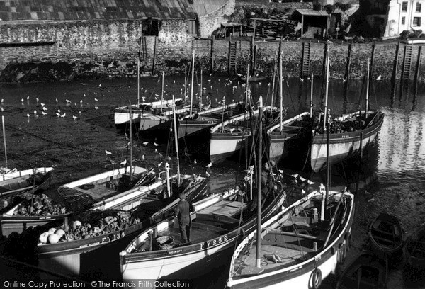 Photo of Polperro, Harbour c.1955