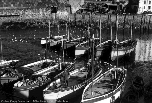 Photo of Polperro, Harbour c.1955