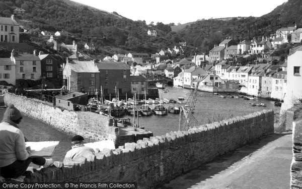 Photo of Polperro, Harbour c.1955