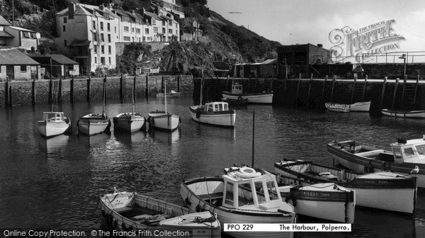 Photo of Polperro, Harbour c.1955
