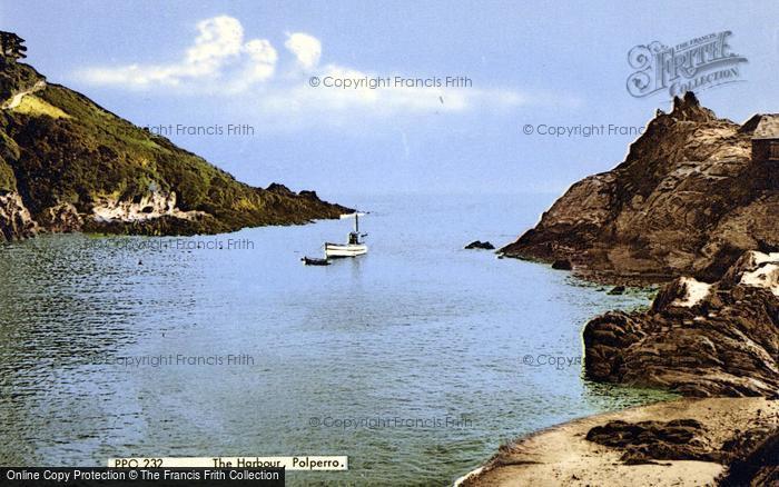 Photo of Polperro, Harbour c.1955