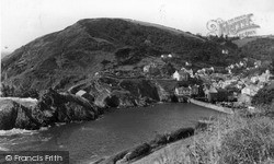 Harbour From Talland Hill c.1955, Polperro