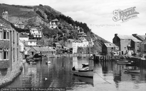 Photo of Polperro, Harbour Hill c.1955