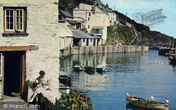 Looking Towards The Harbour c.1955, Polperro