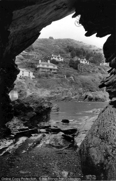Photo of Polperro, Smugglers Cave c.1958