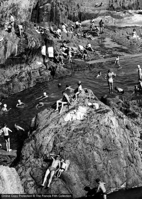 Photo of Polperro, The Bathing Pool c.1955