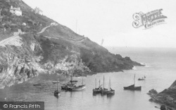 The Harbour Entrance, Fishing Boats 1924, Polperro