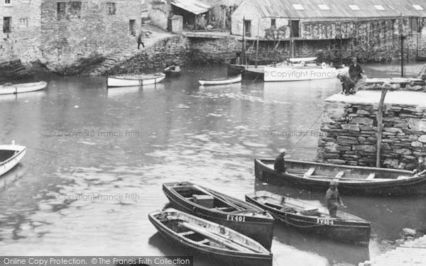 Photo of Polperro, The Harbour, Fishermen 1924