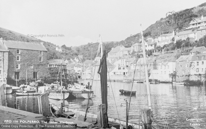 Photo of Polperro, The Inner Harbour c.1955