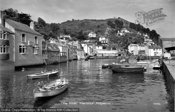 Photo of Polperro, The Inner Harbour c.1958