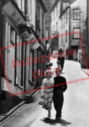 A Couple In Fore Street c.1955, Polruan