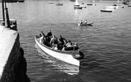 Arrival Of The Ferry c.1955, Polruan