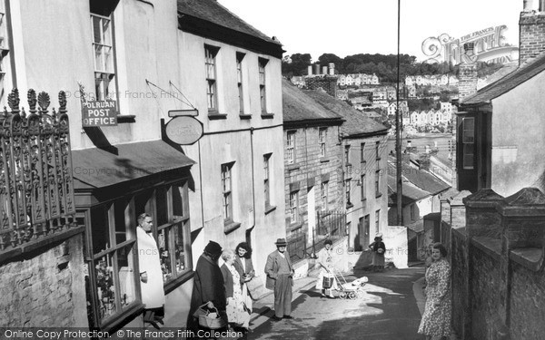 Photo of Polruan, Fore Street And Post Office c.1955