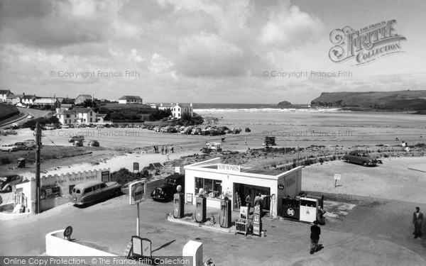 Photo of Polzeath, Ann's Cottage Filling Station, c.1960