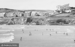 Bathers In The Surf c.1960, Polzeath