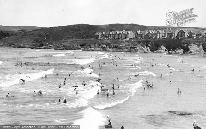 Photo of Polzeath, Bathing Time On The Beach c.1950