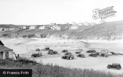 Cars On The Sands c.1950, Polzeath