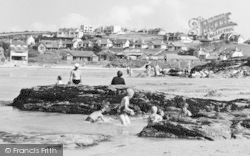 Children Having Fun On The Beach c.1955, Polzeath