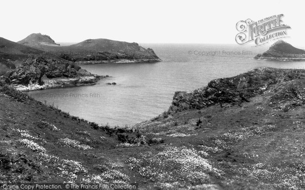 Photo of Polzeath, Com Cove And Mouls Island c.1955